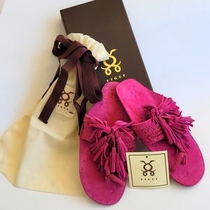 SCARAMOUCHE 100 leather FIGUE Flat Sandals